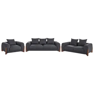 Sofagruppe 6-seter Vinliden - Mørkebrun, svart - Møbler - Sofaer - Sofagrupper