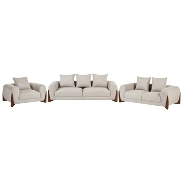 Sofagruppe 6-seter Vinliden - Taupe - Møbler - Sofaer - Sofagrupper