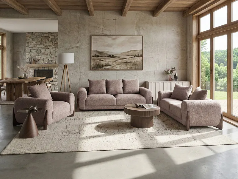 Sofagruppe 6-seters Vinliden - Mørk brun - Møbler - Sofaer - Sofagrupper
