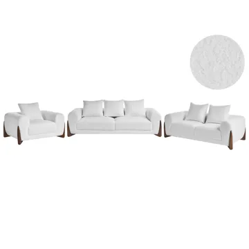 Sofagruppe 6-seters Vinliden - Mørkebrun, hvit - Møbler - Sofaer - Sofagrupper