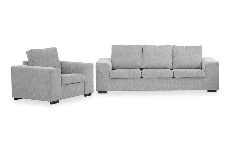Sofagruppe Alter 3-seter+Lenestol - Lysgrå - Sofagrupper