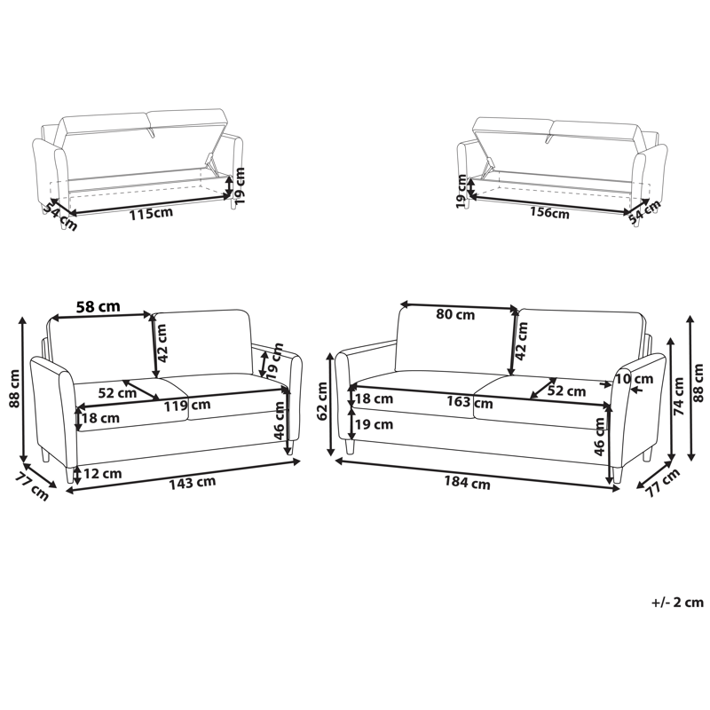 Sofagruppe Mare - Grå - Møbler - Sofaer - Sofagrupper
