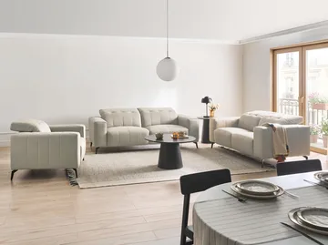 Sofagruppe Ommel - Lys beige - Møbler - Sofaer - Sofagrupper