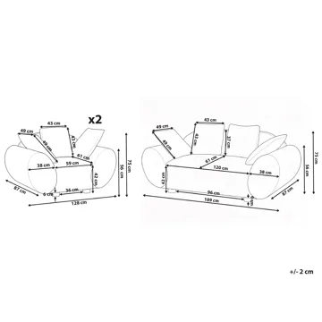 Sofagruppe Ringel - Lys beige - Møbler - Sofaer - Sofagrupper