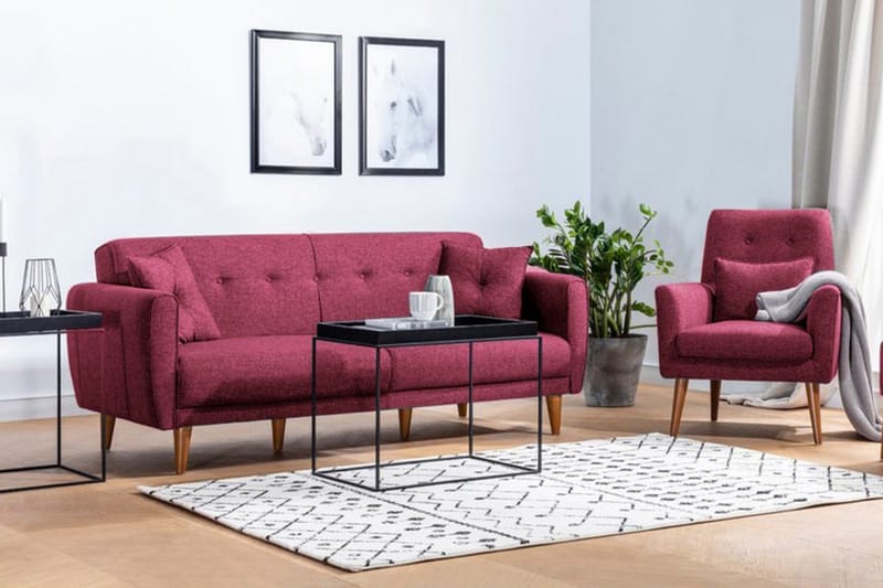 Sofagruppe Sanhaja - Rød - Sofagrupper