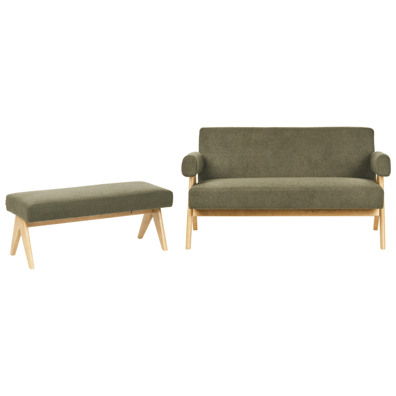Sofagruppe Tamre - Olivengrønn/Lys brun - Møbler - Sofaer - Sofagrupper