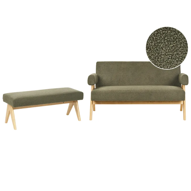 Sofagruppe Tamre, Olivengrønn/Lys brun