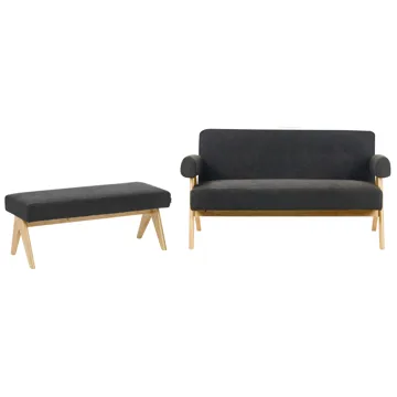 Sofagruppe Tamre - Svart/Lys brun - Møbler - Sofaer - Sofagrupper