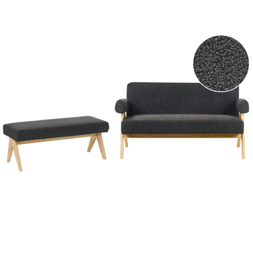 Sofagruppe Tamre - Svart/Lys brun - Møbler - Sofaer - Sofagrupper
