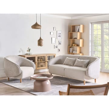 Sofagruppe Umea - Beige, Lyst tre - Møbler - Sofaer - 4 seter sofa
