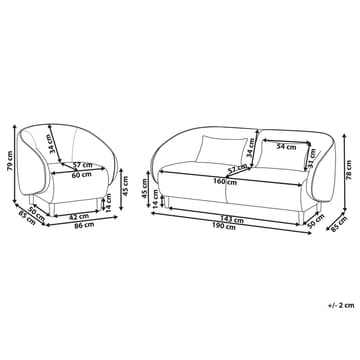 Sofagruppe Umea - Grønn, lyst tre - Møbler - Sofaer - 4 seter sofa