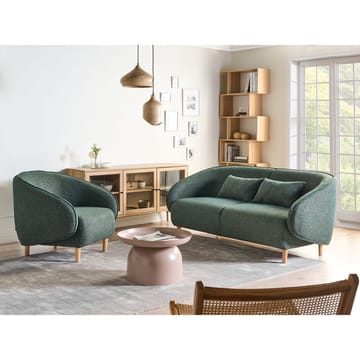 Sofagruppe Umea - Grønn, lyst tre - Møbler - Sofaer - 4 seter sofa