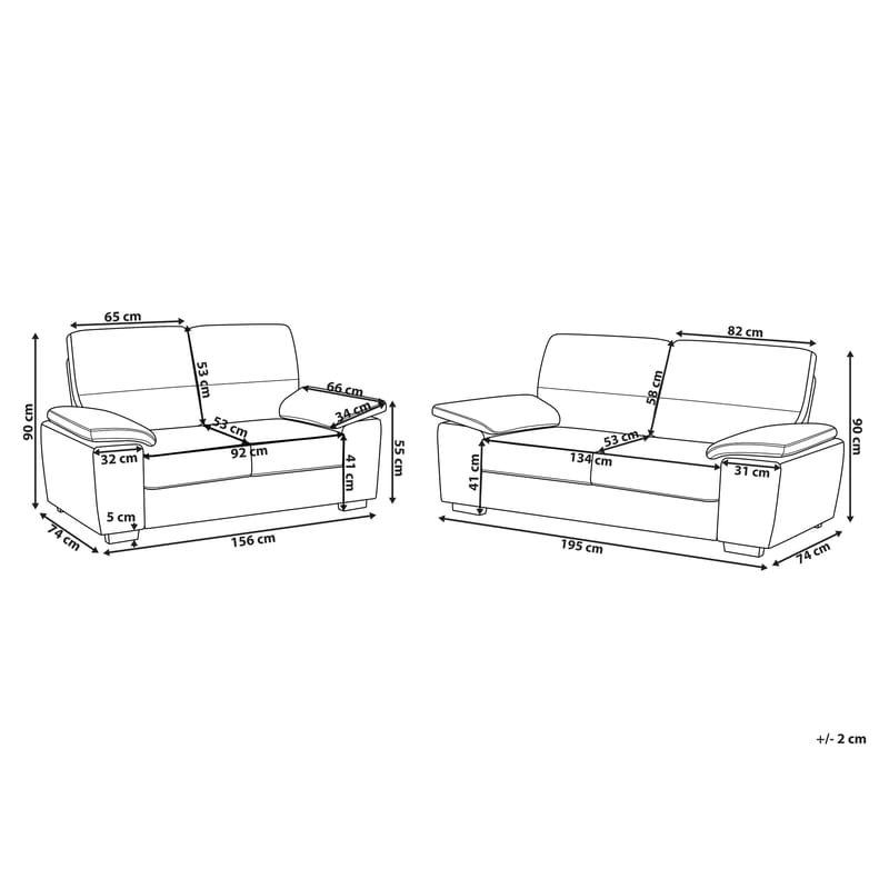Sofagruppe Vogar - Mørk brun - Møbler - Sofaer - Sofagrupper