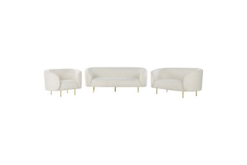 6-sits Soffgrupp Beliani Loen Orange/Svart NO_BRAND White - Møbler - Sofaer - Sofagrupper