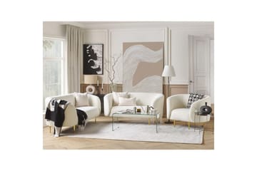 6-sits Soffgrupp Beliani Loen Orange/Svart White - Møbler - Sofaer - Sofagrupper