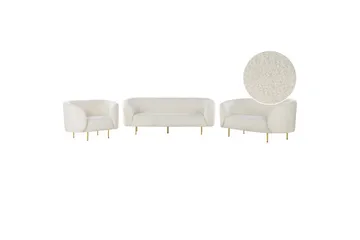 6-sits Soffgrupp Beliani Loen Orange/Svart White - Møbler - Sofaer - Sofagrupper