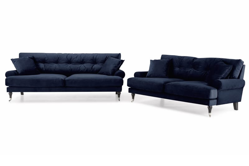 Andrew 3-seters Fløyelssofa - Blå - Møbler - Sofaer - Sofagrupper - Howard sofagruppe