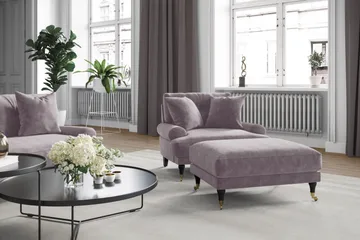 Andrew 3-seters Fløyelssofa - Lilla - Møbler - Sofaer - Sofagrupper - Howard sofagruppe