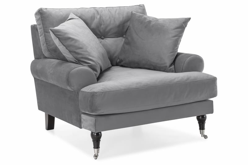 Andrew 3-seters Fløyelssofa - Lys grå - Møbler - Sofaer - Sofagrupper - Howard sofagruppe