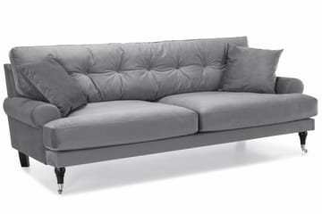 Andrew 3-seters Fløyelssofa - Lys grå - Møbler - Sofaer - Sofagrupper - Howard sofagruppe