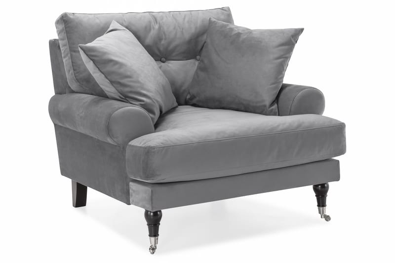 Andrew 3-seters Fløyelssofa - Lys grå - Møbler - Sofaer - Sofagrupper - Howard sofagruppe