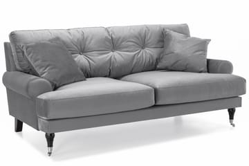 Andrew 3-seters Fløyelssofa - Lys grå - Møbler - Sofaer - Sofagrupper - Howard sofagruppe
