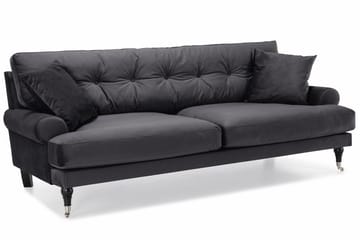 Andrew 3-seters Fløyelssofa - Mørk grå - Møbler - Sofaer - Sofagrupper - Howard sofagruppe