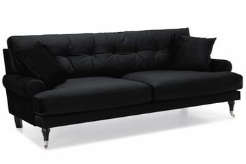Andrew 3-seters Fløyelssofa - Svart - Møbler - Sofaer - Sofagrupper - Howard sofagruppe