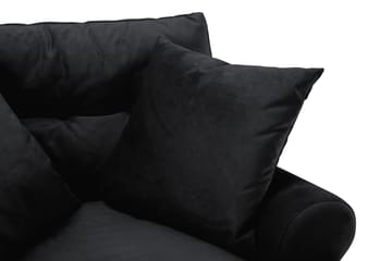 Andrew 3-seters Fløyelssofa - Svart - Møbler - Sofaer - Sofagrupper - Howard sofagruppe