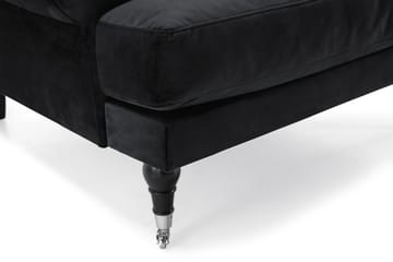 Andrew 3-seters Fløyelssofa - Svart - Møbler - Sofaer - Sofagrupper - Howard sofagruppe