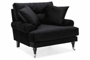 Andrew 3-seters Fløyelssofa - Svart - Møbler - Sofaer - Sofagrupper - Howard sofagruppe