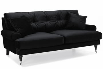 Andrew 3-seters Fløyelssofa - Svart - Møbler - Sofaer - Sofagrupper - Howard sofagruppe