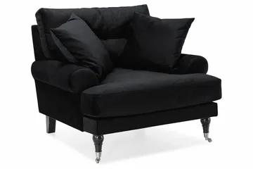 Andrew 3-seters Fløyelssofa - Svart - Møbler - Sofaer - Sofagrupper - Howard sofagruppe