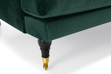 Andrew Sofagruppe 2-seter Sofa + Lenestol + Fotskammel i Fløyel - Grønn - Møbler - Sofaer - Sofagrupper - Howard sofagruppe