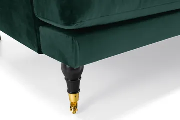 Andrew Sofagruppe 2-seter Sofa + Lenestol + Fotskammel i Fløyel - Grønn - Møbler - Sofaer - Sofagrupper - Howard sofagruppe