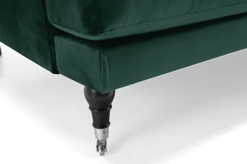 Andrew Sofagruppe 2-seter Sofa + Lenestol + Fotskammel i Fløyel - Grønn - Møbler - Sofaer - Sofagrupper - Howard sofagruppe