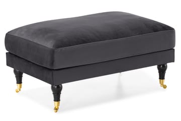 Andrew Sofagruppe 2-seter Sofa + Lenestol + Fotskammel i Fløyel - Mørk grå - Møbler - Sofaer - Sofagrupper - Howard sofagruppe
