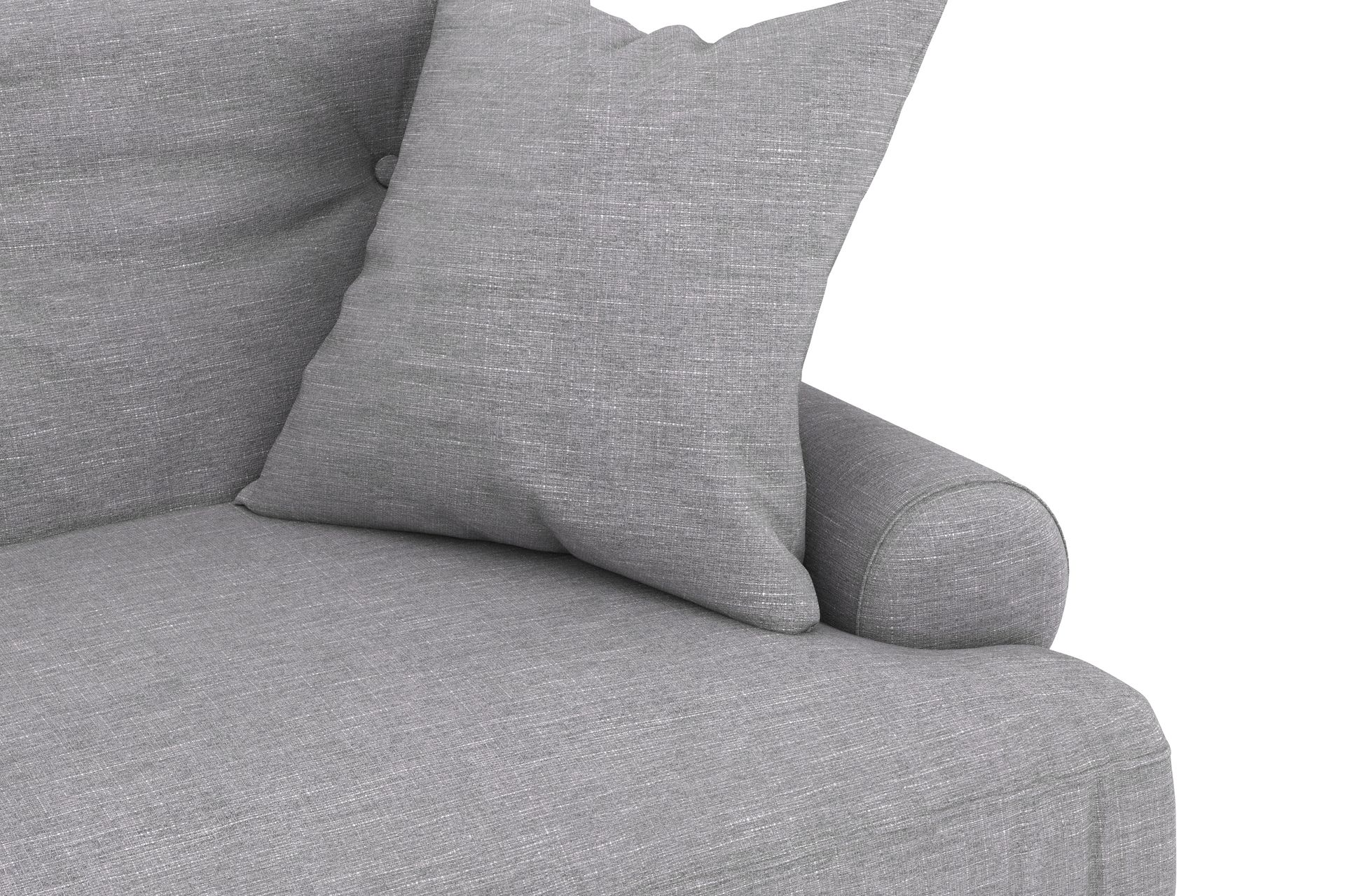 Andrew Sofagruppe 2-seter Sofa + Lenestol + Fotskammel i Stoff - Grå - Møbler - Sofaer - Sofagrupper - Howard sofagruppe