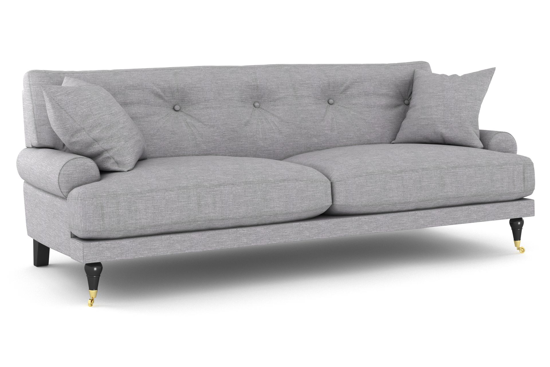 Andrew Sofagruppe 2-seter Sofa + Lenestol + Fotskammel i Stoff - Grå - Møbler - Sofaer - Sofagrupper - Howard sofagruppe