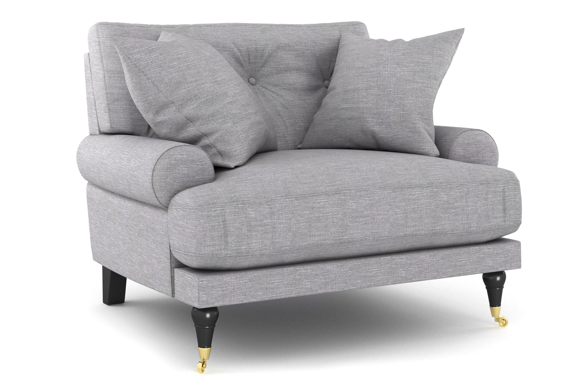Andrew Sofagruppe 2-seter Sofa + Lenestol + Fotskammel i Stoff - Grå - Møbler - Sofaer - Sofagrupper - Howard sofagruppe