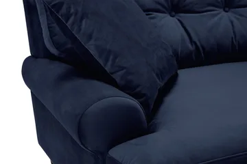 Andrew Sofagruppe 2-seter Sofa + Lenestol + Fotskammel i Fløyel - Blå - Møbler - Sofaer - Sofagrupper - Howard sofagruppe