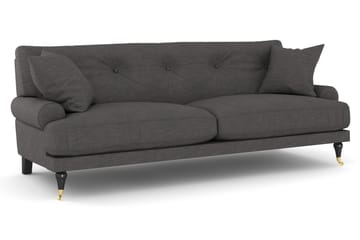 Andrew Sofagruppe 2-seter Sofa + Lenestol + Fotskammel i Stoff - Mørk grå - Møbler - Sofaer - Sofagrupper - Howard sofagruppe