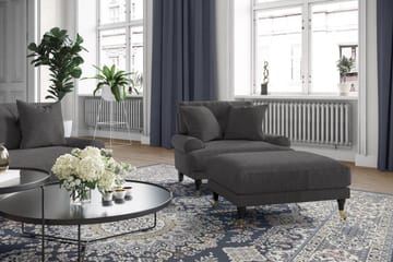Andrew Sofagruppe 2-seter Sofa + Lenestol + Fotskammel i Stoff - Mørk grå - Møbler - Sofaer - Sofagrupper - Howard sofagruppe