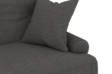 Andrew Sofagruppe 3-seter + 2-seter Sofa + Lenestol + Fotskammel i Fløyel - Mørk grå - Møbler - Sofaer - Sofagrupper - Howard sofagruppe