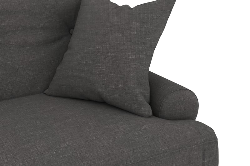 Andrew Sofagruppe 3-seter + 2-seter Sofa + Lenestol + Fotskammel i Fløyel - Mørk grå - Møbler - Sofaer - Sofagrupper - Howard sofagruppe