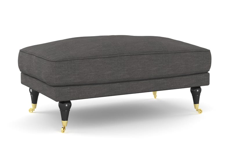 Andrew Sofagruppe 3-seter + 2-seter Sofa + Lenestol + Fotskammel i Fløyel - Mørk grå - Møbler - Sofaer - Sofagrupper - Howard sofagruppe