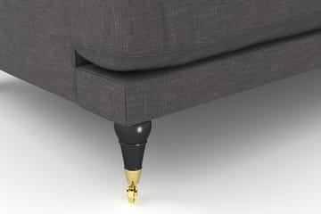 Andrew Sofagruppe 3-seter + 2-seter Sofa + Lenestol + Fotskammel i Fløyel - Mørk grå - Møbler - Sofaer - Sofagrupper - Howard sofagruppe