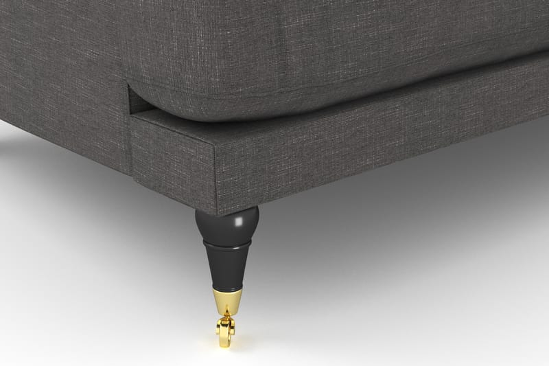 Andrew Sofagruppe 3-seter + 2-seter Sofa + Lenestol + Fotskammel i Fløyel - Mørk grå - Møbler - Sofaer - Sofagrupper - Howard sofagruppe