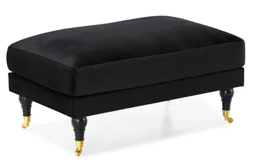 Andrew Sofagruppe 3-seter + 2-seter Sofa + Lenestol + Fotskammel i Fløyel - Svart - Møbler - Sofaer - Sofagrupper - Howard sofagruppe