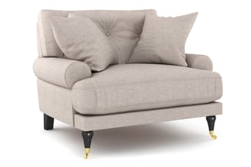 Andrew Sofagruppe 3-seter + 2-seter Sofa + Lenestol + Fotskammel i Stoff - Beige - Møbler - Sofaer - Sofagrupper - Howard sofagruppe